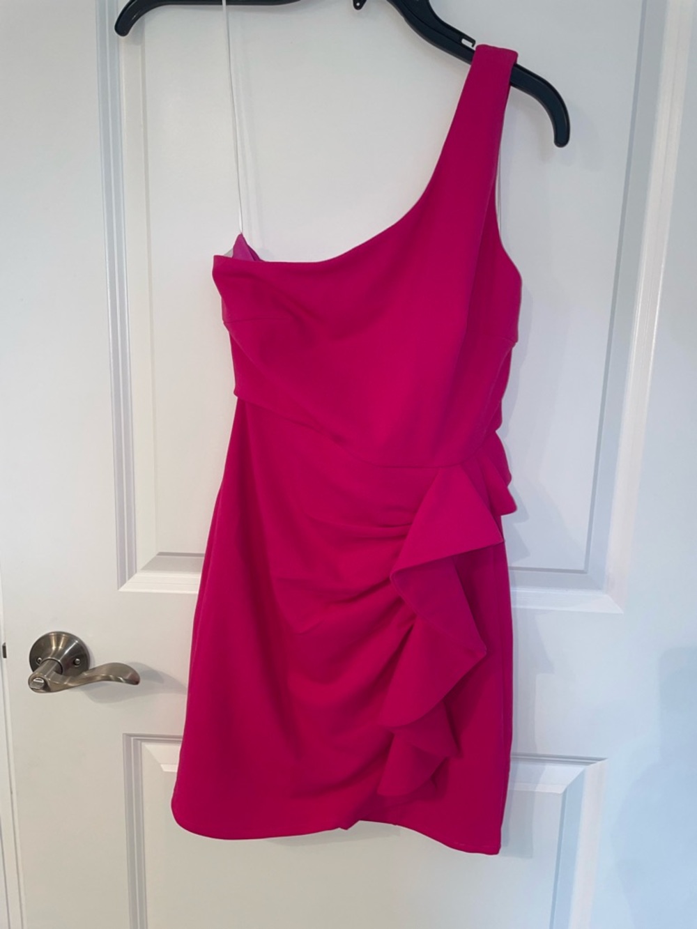 Hello Molly Hot Pink One Shoulder Dress
